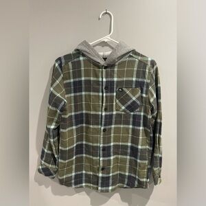 Youth Quiksilver Plaid/Flannel Hoodie